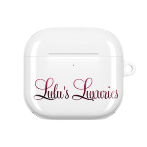 'Lulu's Luxuries' Stylish AirPod Cases, Personalized AirPod Cover, Trendy Headphone Cases, Gift for Music Lovers, Cute Tech Accessories