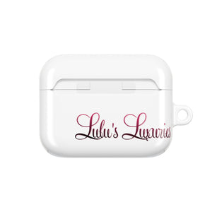 'Lulu's Luxuries' Stylish AirPod Cases, Personalized AirPod Cover, Trendy Headphone Cases, Gift for Music Lovers, Cute Tech Accessories