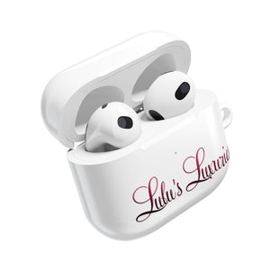 'Lulu's Luxuries' Stylish AirPod Cases, Personalized AirPod Cover, Trendy Headphone Cases, Gift for Music Lovers, Cute Tech Accessories