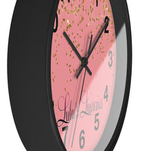 Load image into Gallery viewer, Chic Sparkling Wall Clock - Elegant Home Decor, Gift for Her, Glamorous Wall Art, Modern Timepiece, Pink and Gold Design
