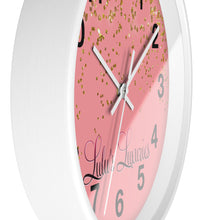 Load image into Gallery viewer, Chic Sparkling Wall Clock - Elegant Home Decor, Gift for Her, Glamorous Wall Art, Modern Timepiece, Pink and Gold Design
