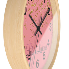 Load image into Gallery viewer, Chic Sparkling Wall Clock - Elegant Home Decor, Gift for Her, Glamorous Wall Art, Modern Timepiece, Pink and Gold Design
