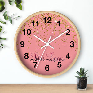 Chic Sparkling Wall Clock - Elegant Home Decor, Gift for Her, Glamorous Wall Art, Modern Timepiece, Pink and Gold Design