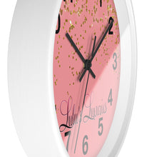 Load image into Gallery viewer, Chic Sparkling Wall Clock - Elegant Home Decor, Gift for Her, Glamorous Wall Art, Modern Timepiece, Pink and Gold Design
