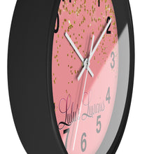 Load image into Gallery viewer, Chic Sparkling Wall Clock - Elegant Home Decor, Gift for Her, Glamorous Wall Art, Modern Timepiece, Pink and Gold Design
