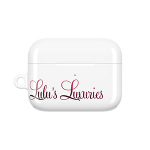 'Lulu's Luxuries' Stylish AirPod Cases, Personalized AirPod Cover, Trendy Headphone Cases, Gift for Music Lovers, Cute Tech Accessories