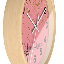 Load image into Gallery viewer, Chic Sparkling Wall Clock - Elegant Home Decor, Gift for Her, Glamorous Wall Art, Modern Timepiece, Pink and Gold Design
