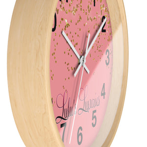 Chic Sparkling Wall Clock - Elegant Home Decor, Gift for Her, Glamorous Wall Art, Modern Timepiece, Pink and Gold Design