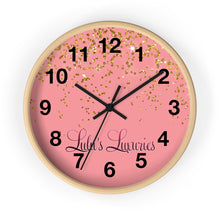 Load image into Gallery viewer, Chic Sparkling Wall Clock - Elegant Home Decor, Gift for Her, Glamorous Wall Art, Modern Timepiece, Pink and Gold Design
