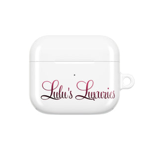 'Lulu's Luxuries' Stylish AirPod Cases, Personalized AirPod Cover, Trendy Headphone Cases, Gift for Music Lovers, Cute Tech Accessories