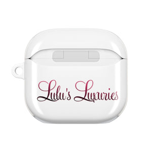 'Lulu's Luxuries' Stylish AirPod Cases, Personalized AirPod Cover, Trendy Headphone Cases, Gift for Music Lovers, Cute Tech Accessories
