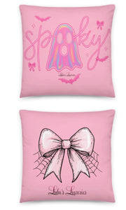 'Spooky Cute Pink' Basic Pillow