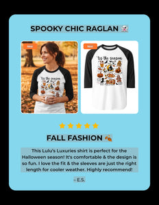 'Tis The Season Halloween' 3/4 Sleeve Raglan Shirt Unisex