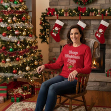 Load image into Gallery viewer, &#39;Crazy Christmas Lady Candy Canes&#39; Unisex Long Sleeve Tee

