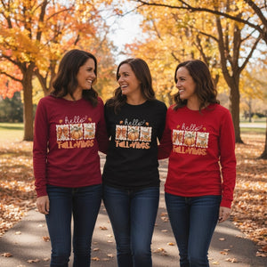 'Hello Fall Vibes' Unisex Long Sleeve Tee Shirt