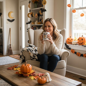 'Hocus Pocus I Need Coffee To Focus' White Glossy Mug