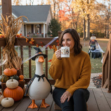 Load image into Gallery viewer, &#39;Just A Spooky Goose&#39; Halloween White Glossy Mug
