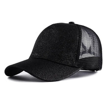 Load image into Gallery viewer, Glitter High Ponytail Baseball Cap
