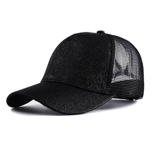 Glitter High Ponytail Baseball Cap