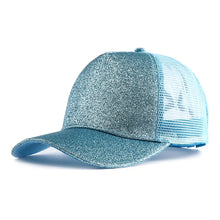 Load image into Gallery viewer, Glitter High Ponytail Baseball Cap
