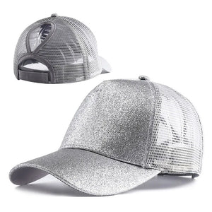 Glitter High Ponytail Baseball Cap