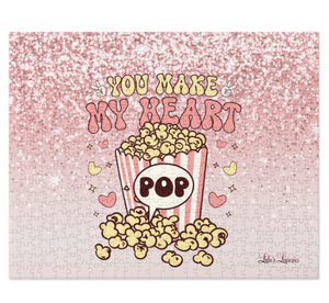 'You Make My Heart Pop Popcorn' Jigsaw Puzzle