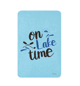 'On Lake Time' Sherpa Blanket