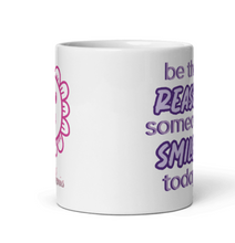 Load image into Gallery viewer, &#39;Be The Reason Someone Smiles Today&#39; White Glossy Mug
