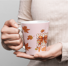 Load image into Gallery viewer, &#39;Hello Fall Vibes&#39; Light Pink Latte Mug
