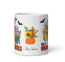 Load image into Gallery viewer, &#39;Golden Ghouls&#39; White Glossy Mug
