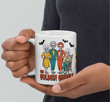 Load image into Gallery viewer, &#39;Golden Ghouls&#39; White Glossy Mug
