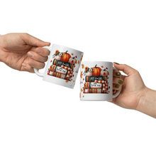 Load image into Gallery viewer, &#39;Just A Girl Who Loves Fall And Books&#39; White Glossy Mug
