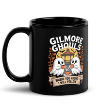 Load image into Gallery viewer, &#39;Gilmore Ghouls Where You Haunt I Will Follow&#39; Black Glossy Mug
