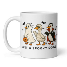 Load image into Gallery viewer, &#39;Just A Spooky Goose&#39; Halloween White Glossy Mug
