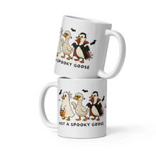 Load image into Gallery viewer, &#39;Just A Spooky Goose&#39; Halloween White Glossy Mug
