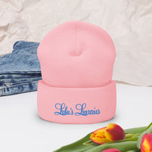 Load image into Gallery viewer, &#39;Lulu&#39;s Luxuries&#39; Blue Logo Cuffed Beanie
