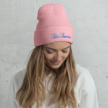 Load image into Gallery viewer, &#39;Lulu&#39;s Luxuries&#39; Blue Logo Cuffed Beanie
