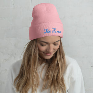 'Lulu's Luxuries' Blue Logo Cuffed Beanie