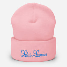 Load image into Gallery viewer, &#39;Lulu&#39;s Luxuries&#39; Blue Logo Cuffed Beanie
