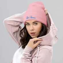 Load image into Gallery viewer, &#39;Lulu&#39;s Luxuries&#39; Blue Logo Cuffed Beanie
