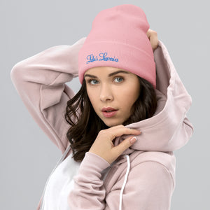 'Lulu's Luxuries' Blue Logo Cuffed Beanie