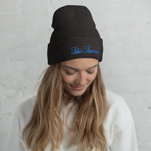 Load image into Gallery viewer, &#39;Lulu&#39;s Luxuries&#39; Blue Logo Cuffed Beanie
