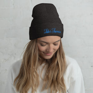 'Lulu's Luxuries' Blue Logo Cuffed Beanie