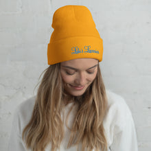 Load image into Gallery viewer, &#39;Lulu&#39;s Luxuries&#39; Blue Logo Cuffed Beanie
