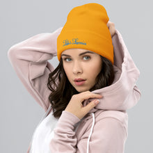 Load image into Gallery viewer, &#39;Lulu&#39;s Luxuries&#39; Blue Logo Cuffed Beanie
