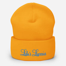 Load image into Gallery viewer, &#39;Lulu&#39;s Luxuries&#39; Blue Logo Cuffed Beanie
