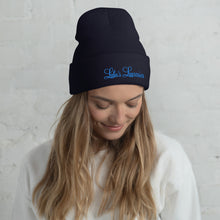 Load image into Gallery viewer, &#39;Lulu&#39;s Luxuries&#39; Blue Logo Cuffed Beanie
