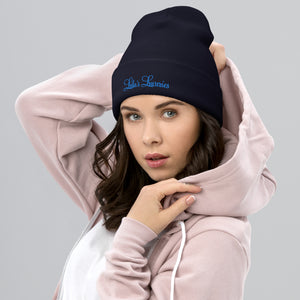 'Lulu's Luxuries' Blue Logo Cuffed Beanie