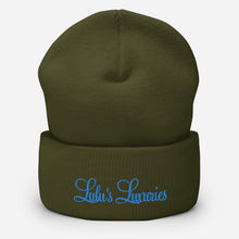 Load image into Gallery viewer, &#39;Lulu&#39;s Luxuries&#39; Blue Logo Cuffed Beanie
