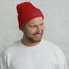 Load image into Gallery viewer, &#39;Lulu&#39;s Luxuries&#39; Blue Logo Cuffed Beanie
